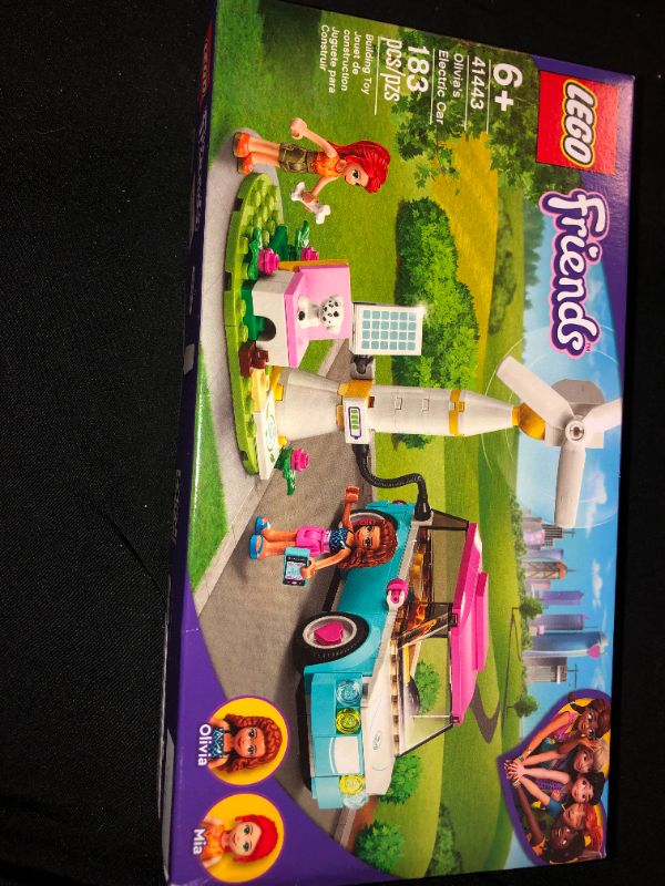 Photo 2 of LEGO Friends Olivia's Electric Car 41443 Building Kit; Creative Gift for Kids; New Toy Inspires Modern Living Play, New 2021 (183 Pieces)
