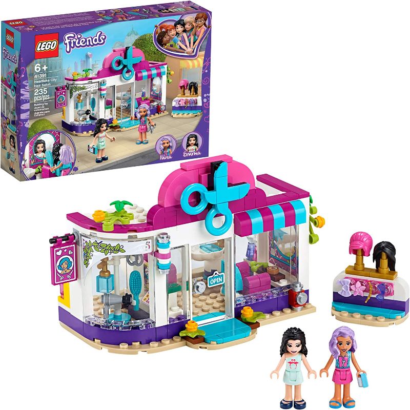 Photo 1 of LEGO Friends Heartlake City Play Hair Salon Fun Toy 41391 Building Kit, Featuring Friends Character Emma (235 Pieces)
