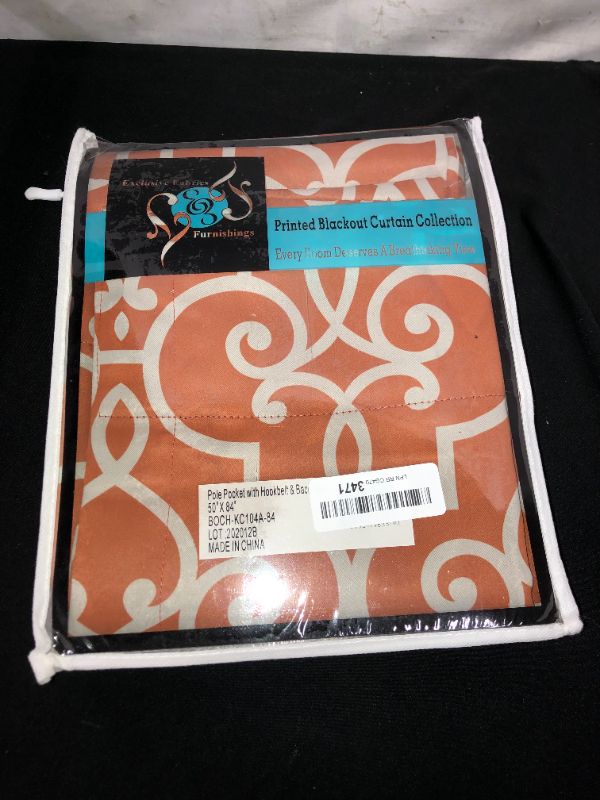 Photo 1 of BLACKOUT CURTAIN 50 X 84 ORANGE