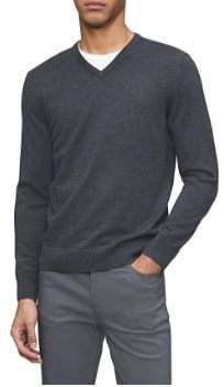 Photo 1 of Calvin Klein Men's Merino Sweater V-Neck Solid XXL
