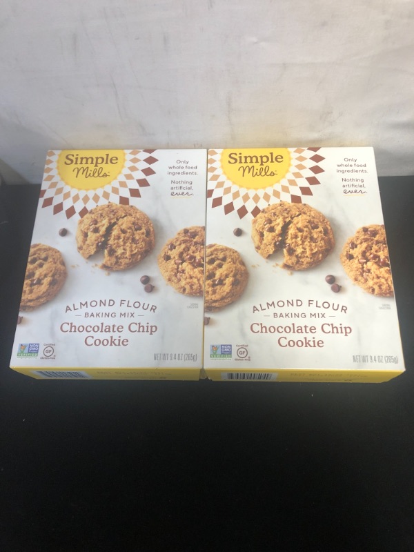 Photo 2 of 2 pack - Simple Mills Almond Flour Baking Mix, Gluten Free Chocolate Chip Cookie Dough Mix, Made with whole foods, (Packaging May Vary) (170967-71714)
exp - 12 - 29 - 21 