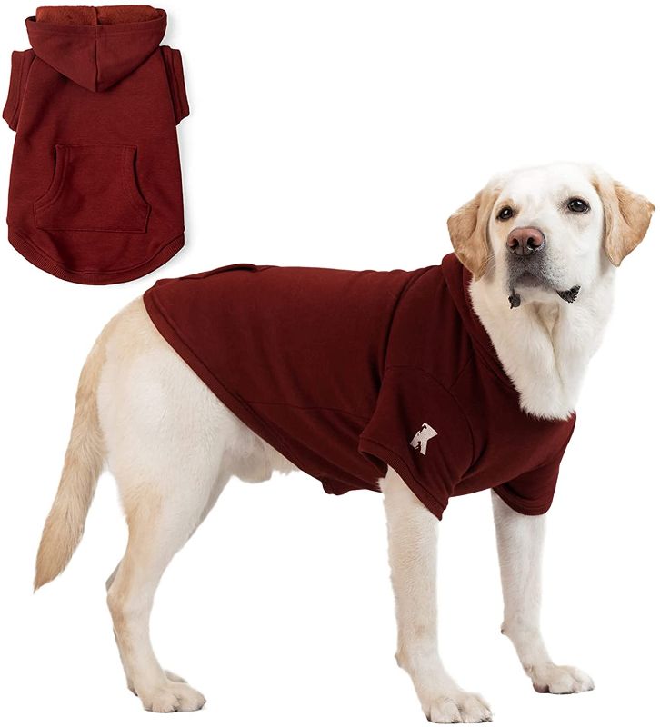 Photo 1 of Koneseve Dog Hoodie Fleece Puppy Clothes Warm Sweater with Hat Cat Hooded Shirt Pet Basic Hoodies Sweatshirt for Small Medium Large Dogs with Pocket Doggie Soft Winter Pullover Coat (Small Pets)
