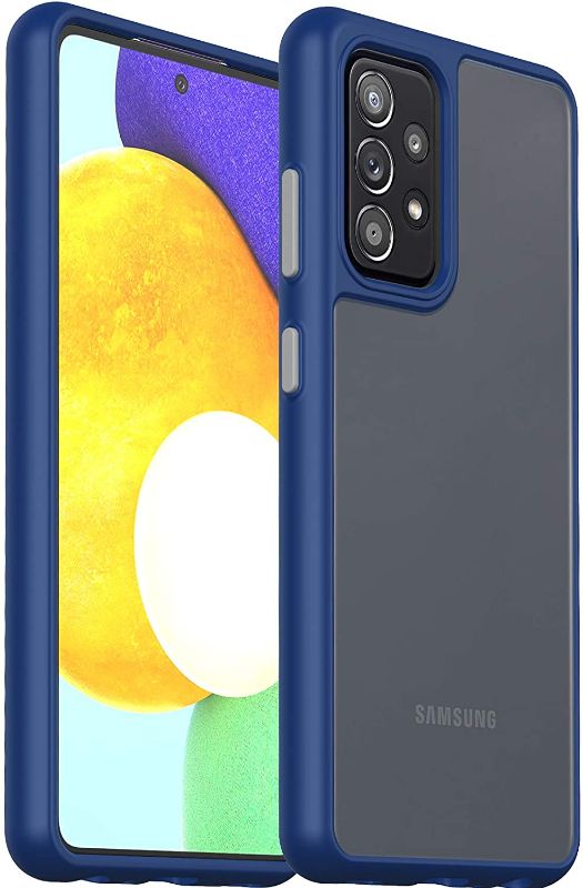 Photo 1 of 5 pack - Ferilinso Anti-Fingerprint Designed for Samsung Galaxy A52S 5G / A52 Case, [Translucent Matte Hard PC Back with Flexible Frame] [Shock Absorbing&Scratch Resistant] [10X Anti-Yellowing]-BlueCover
