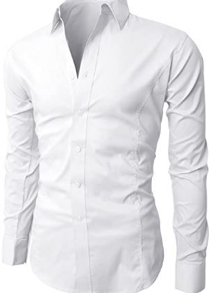 Photo 1 of Mens Dress Slim Fit Shirts Long Sleeve Business Shirts Basic Designed Breathable
Size: 17