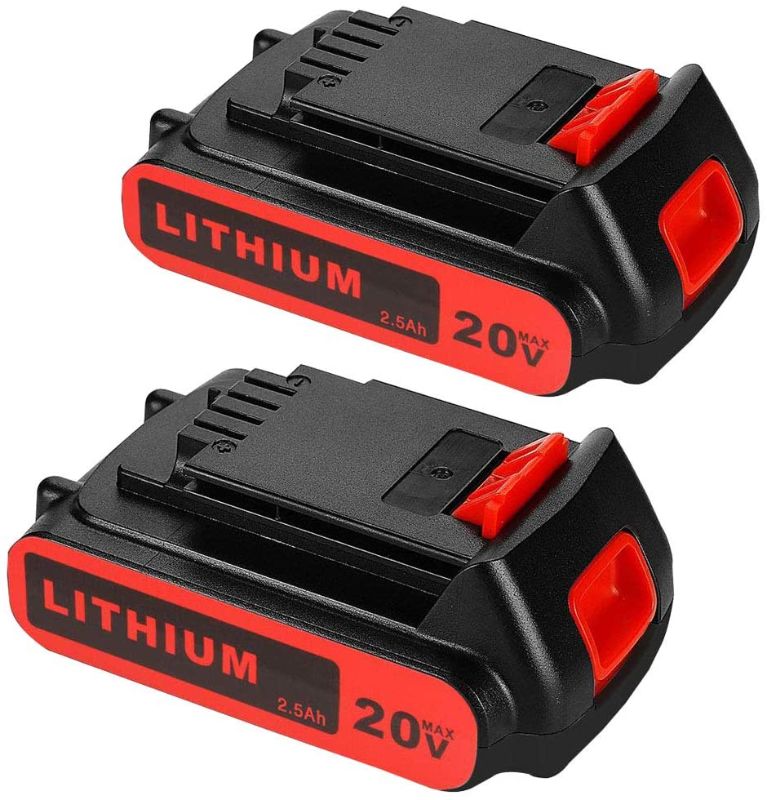 Photo 1 of 2 Pack LBXR20 2.5Ah Replacement Battery for 20V Black and Decker LBXR20-OPE LB20 LBX20 LBX4020 LB2X4020-OPE Cordless Power Tools

