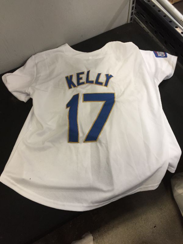 Photo 2 of GENERIC DODGERS JERSEY KELLY 17 WHITE/BLUE
SIZE MEDIUM