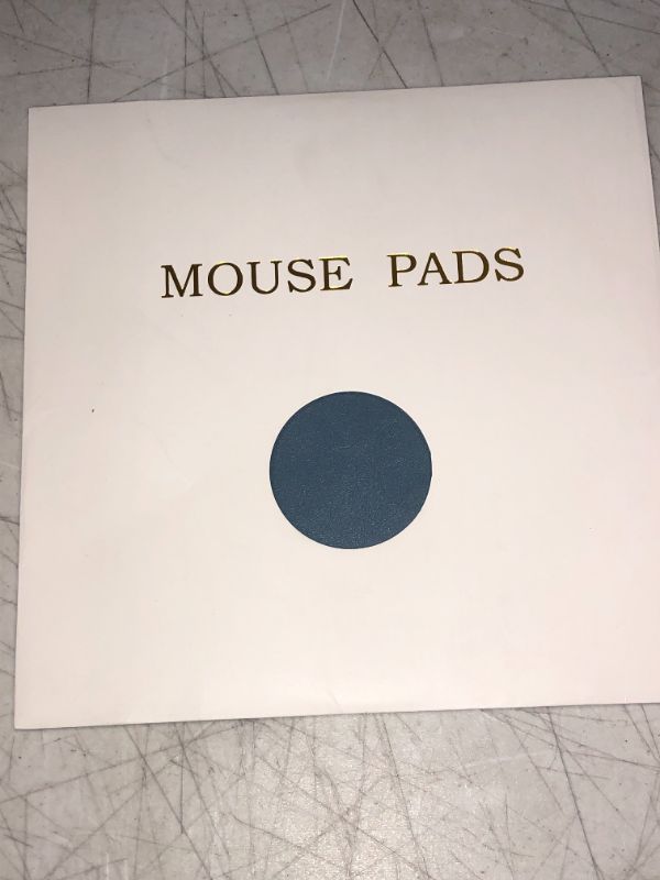 Photo 2 of Circle Mouse Pad,9 inches PU Leather Mouse Pads with Stitched Edge Mouse Mat,Waterproof Non-Slip Cute Mouse Pad for Laptop PC/Computer Desktop Office Work Home Gaming Wireless Mouse(Color #30)
