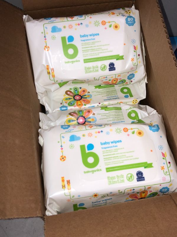 Photo 2 of Babyganics Fragrance-Free Baby Wipes 80CT X 10