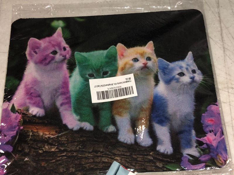 Photo 2 of Colorful Square Mouse Pad Kitten , 