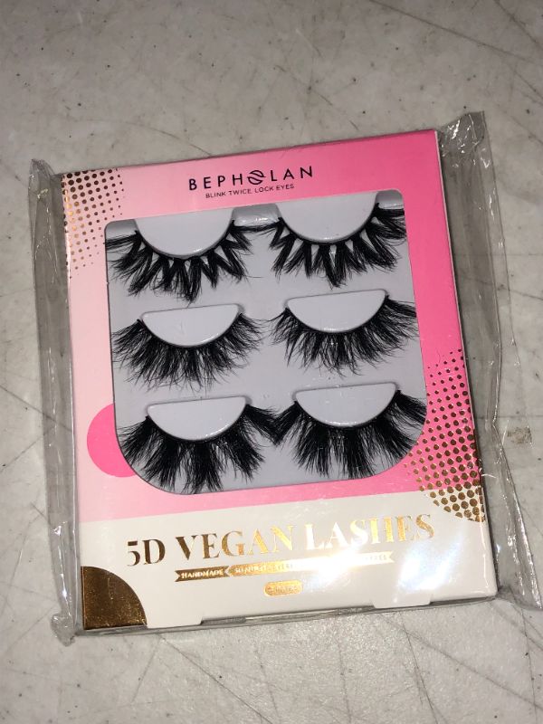 Photo 2 of BEPHOLAN 3 Pairs False Eyelashes|5D Multi-Layerd Effect Fake Eyelashes|100% Handmade & Cruelty Free|Super Light Comfortable To Wear|Vegan Lashes XMZ281
