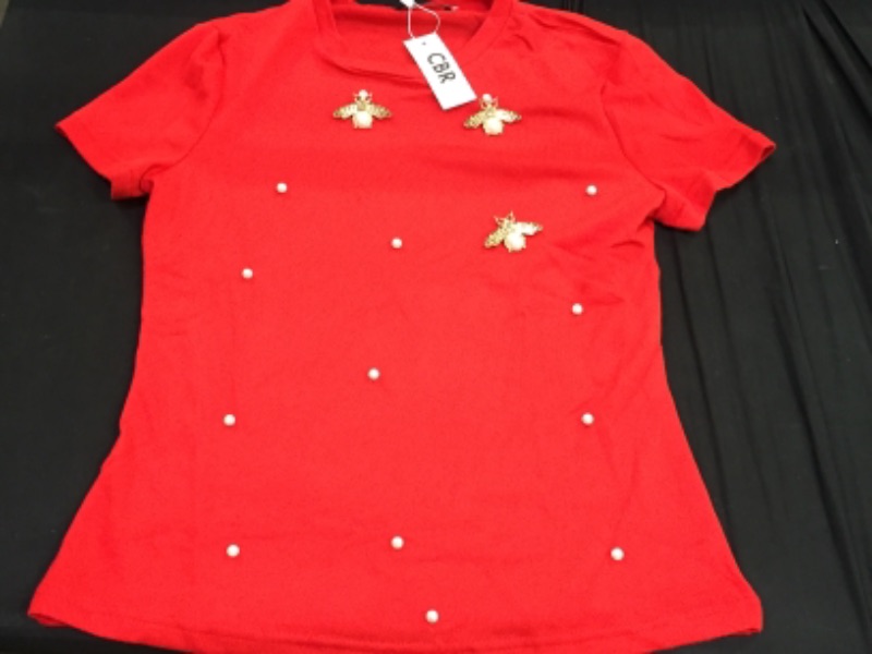 Photo 2 of cbr womens red shirt bee design - medium 