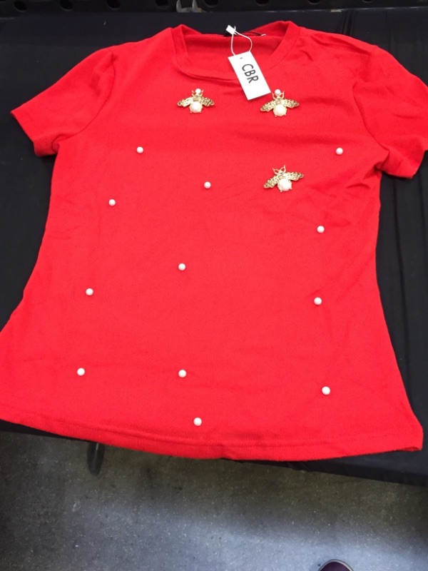 Photo 3 of cbr womens red shirt bee design - medium 