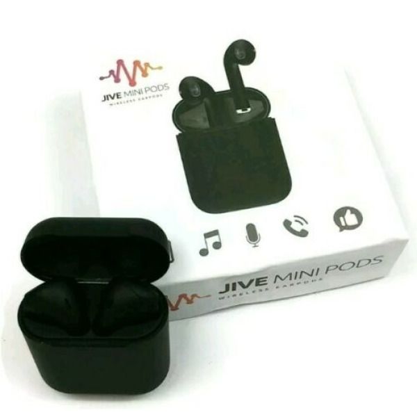 Photo 1 of Jive Mini Pods Bluetooth Wireless Earpod Earbuds With Charging Case – Black