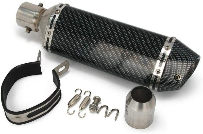Photo 1 of Annpee Exhaust Muffler 1.5-2"Inlet Exhaust Muffler with Removable DB Killer for Street/Sport Motorcycles and Scooters with 38-51mm diameter exhaust pipes (Carbon Fiber)
