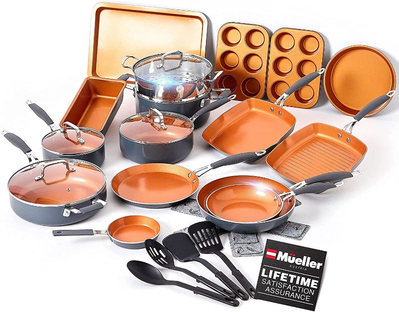 Photo 1 of 
Mueller Pots and Pans Set 24-Piece, Ultra-Clad Pro Stainless Steel Cookware Set, 