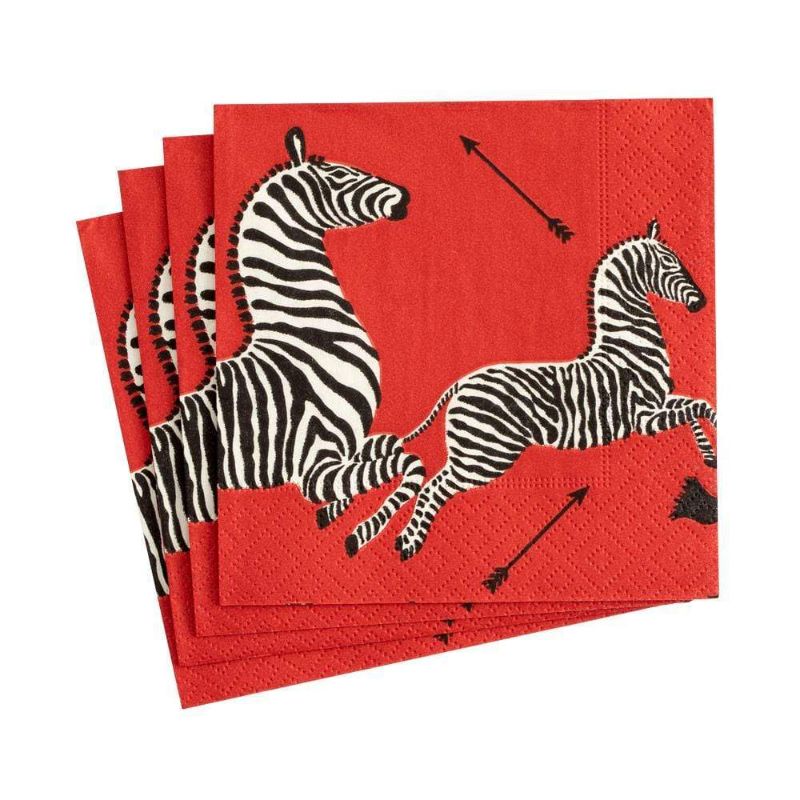 Photo 1 of High Five Zebras in Red Wrapping Paper