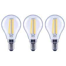 Photo 1 of 25-Watt Equivalent G16.5 ENERGY STAR and CEC Title 20 Dimmable LED Filament Light Bulb in Soft White (3-Pack) 4 Count