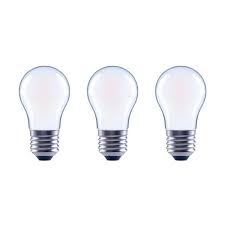 Photo 1 of 60-Watt Equivalent A15 Dimmable Frosted Glass Decorative Filament LED Vintage Edison Light Bulb Daylight (3-Pack) 4 Count 