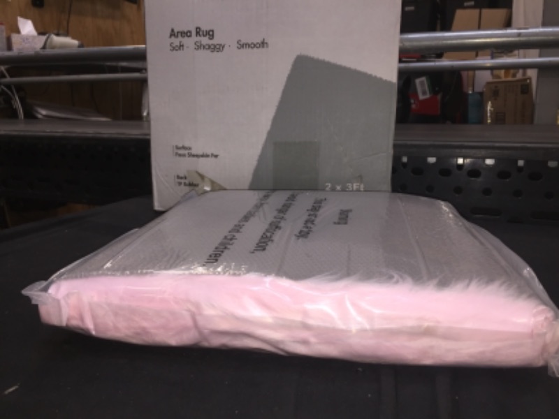 Photo 1 of Pink Area Rug for Girls Bedroom,Fluffy Shag Rug 2'x3'