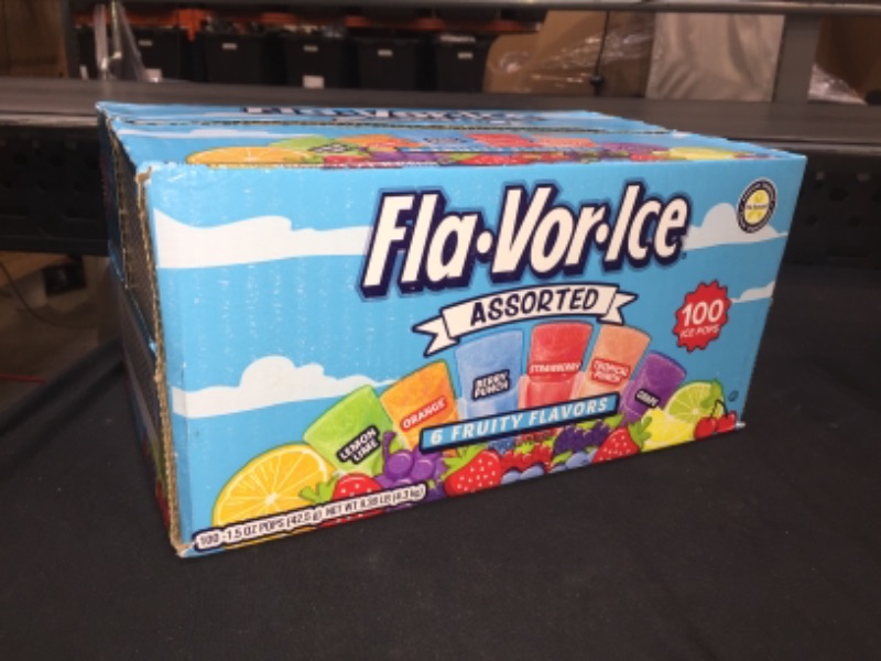 Photo 2 of 
Fla-Vor-Ice Popsicle Variety Pack of 1.5 Oz Freezer Bars, Assorted Flavors, 100 Count
