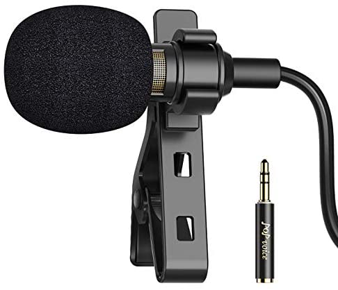 Photo 1 of Professional 3.5mm Lavalier Lapel Microphone Omnidirectional Mic with Metal Clip For Recording Youtube Conference Call Cell phone PC Computer Insten