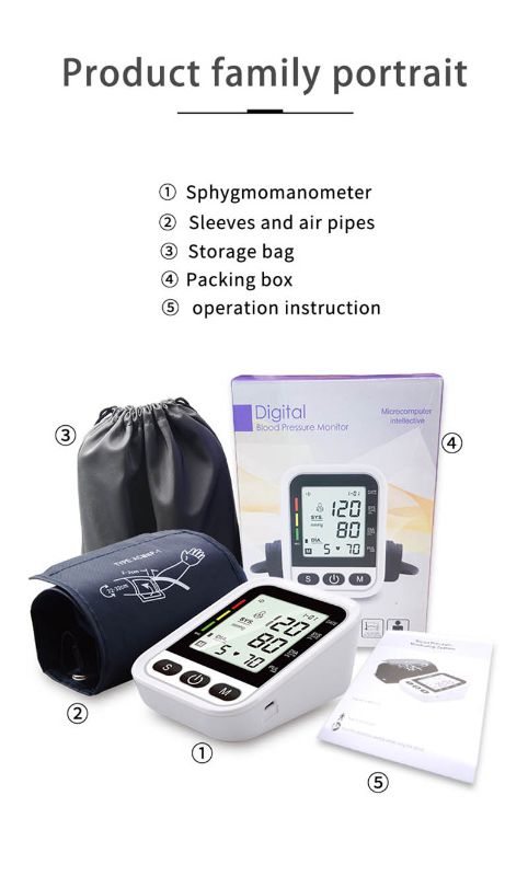 Photo 1 of Blood Pressure Monitor HD Large Screen Digital Upper Arm Voice Broadcast Pulse Rate Monitor