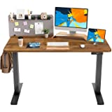 Photo 1 of LINSY HOME Standing Desk, 47 Inch Electric Adjustable Height Desk for Home Office, Stand Up Ergonomic Table, Walnut Finished