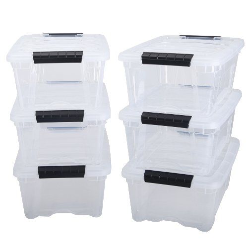 Photo 1 of IRIS 6-PIECE STACK AND PULL MODULAR LATCH BOX, 12.95-QUART