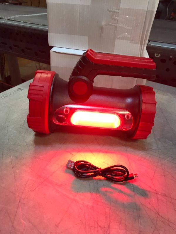 Photo 2 of 75W Laser LED Rechargeable Torch Search Flash Light - 3 Pack 