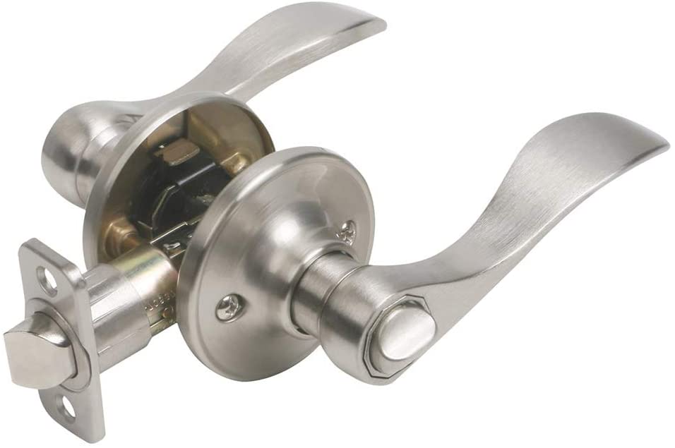 Photo 1 of Design House 700492 Springdale 2-Way Adjustable Privacy Door Lever, Satin Nickel