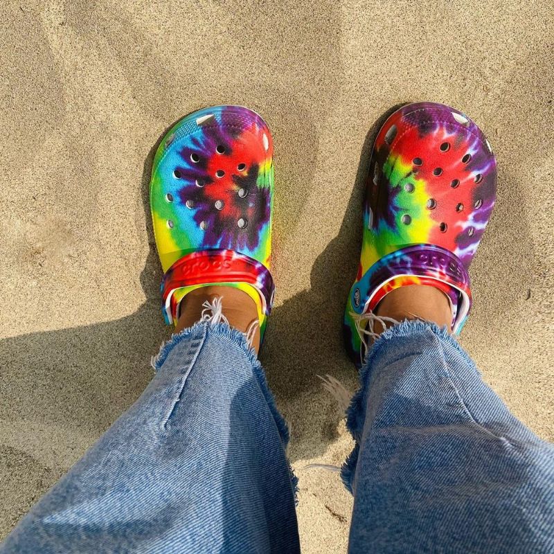 Photo 1 of Cape Robbin Gardener Tye Dye Croc Style Slippers for Women Size 7