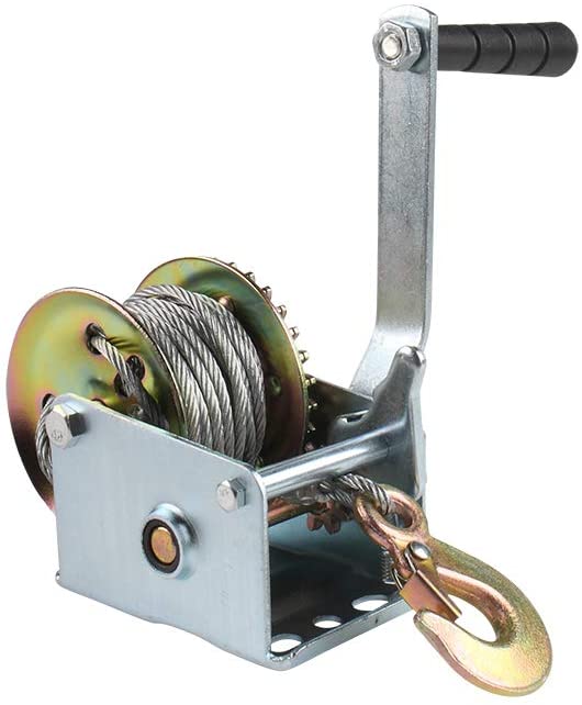 Photo 1 of  Hand Winch with Steel Cable and Hook Pulling Capacity (600 lb Capacity)