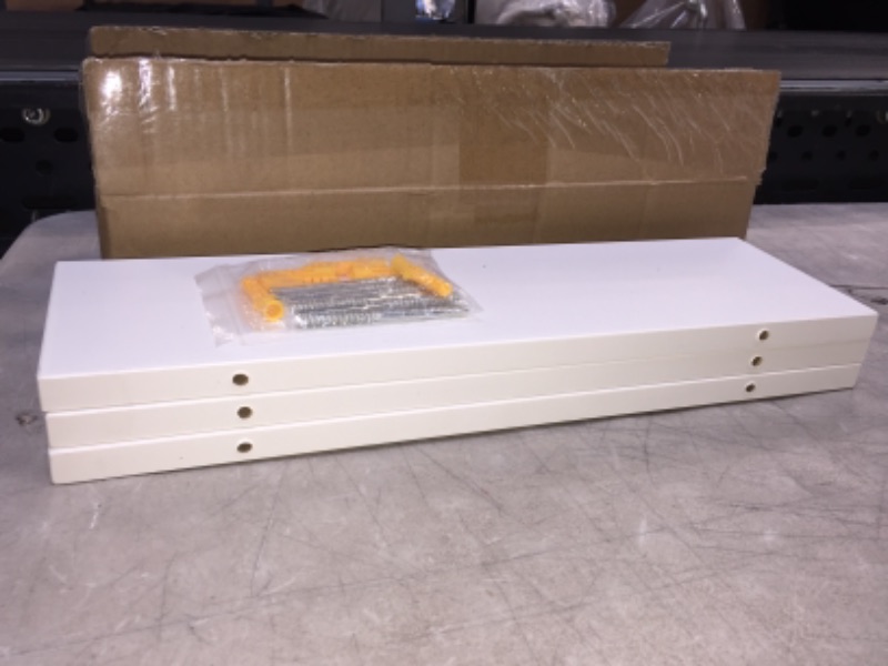 Photo 2 of Home Floating Shelves 3 Pack -White 16x5 Inches 