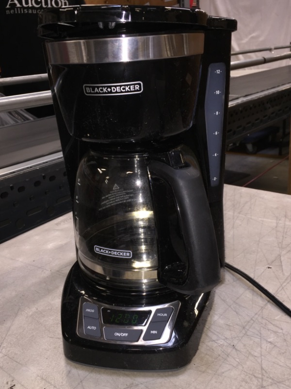 Photo 2 of Black+Decker 12-Cup Programmable Coffee Maker, Black/Stainless Steel