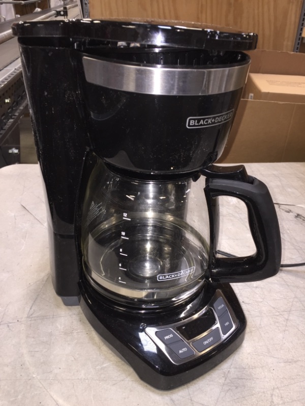 Photo 3 of Black+Decker 12-Cup Programmable Coffee Maker, Black/Stainless Steel