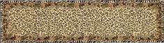 Photo 1 of Unique Loom 3125121 Cheetah Botanical Border Animal Print Runner Rug, 2 Feet 7 Inch x 10 Feet, Ivory/Black