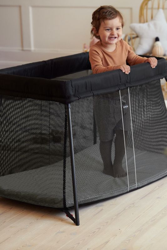 Photo 1 of BABYBJORN Travel Crib Light - Silver + Fitted Sheet Bundle Pack Black 