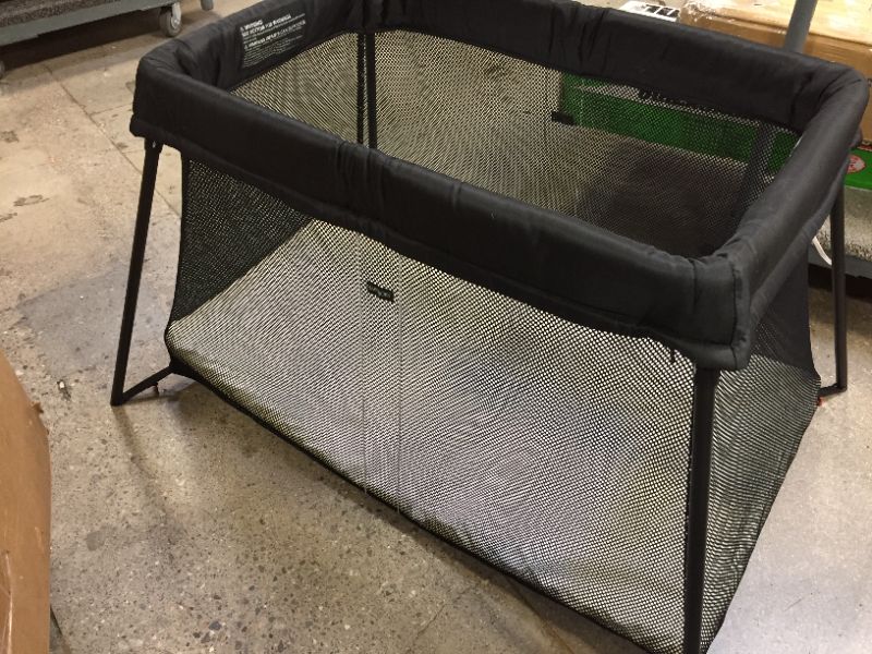 Photo 1 of BABYBJORN Travel Crib Light - Silver + Fitted Sheet Bundle Pack Black 