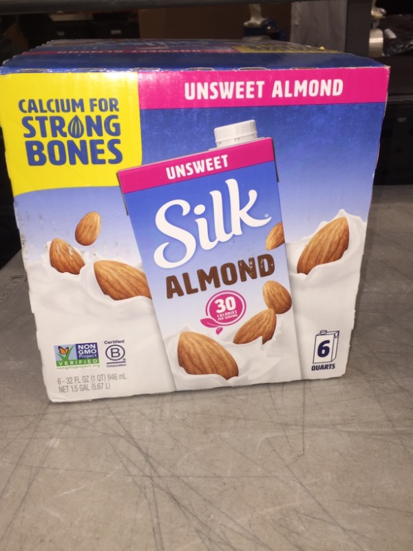 Photo 2 of  Silk Shelf-Stable Unsweetened Almond Milk, 1 Quart (Pack of 6)