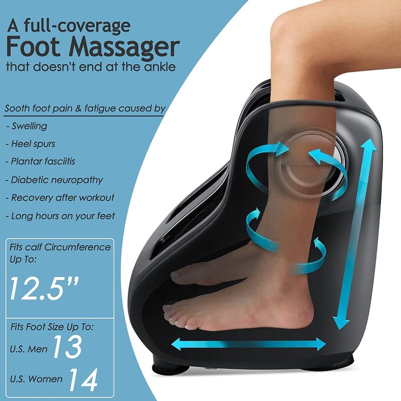 Photo 1 of Kanff Foot and Calf Massager with Heat, Shiatsu Heated Foot Massager Machine with Compression