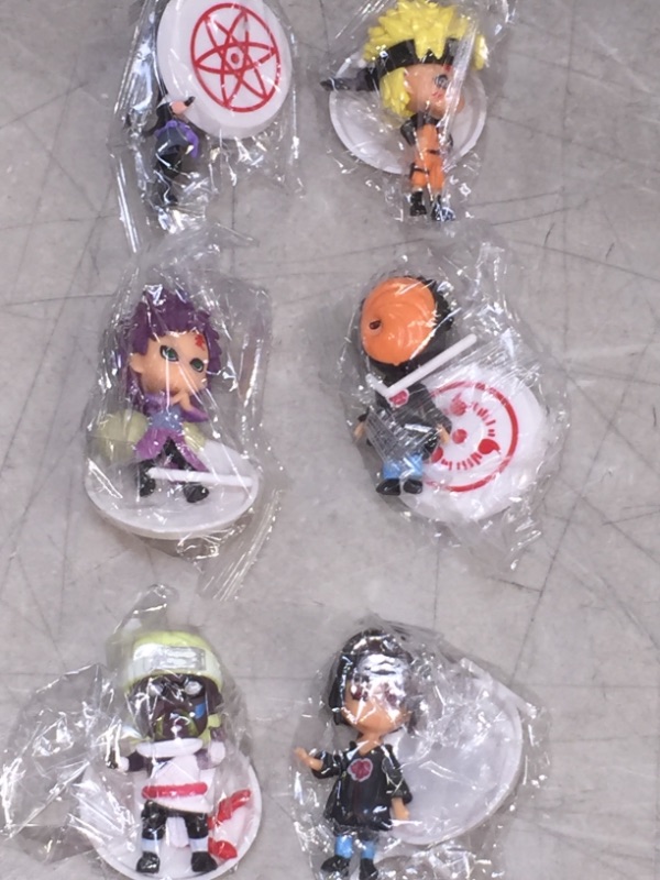 Photo 2 of 6 pcs Cute Accent Akatsuki Figures Set Uchiha Itachi Sasuke Deidara Cake Topper Gift Set