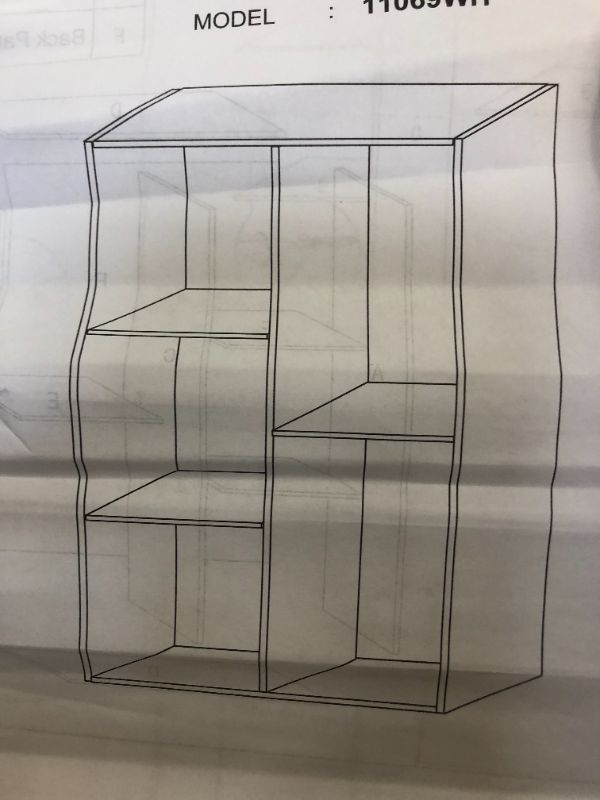 Photo 1 of Furinno 5-Cube Reversible Open Shelf, White