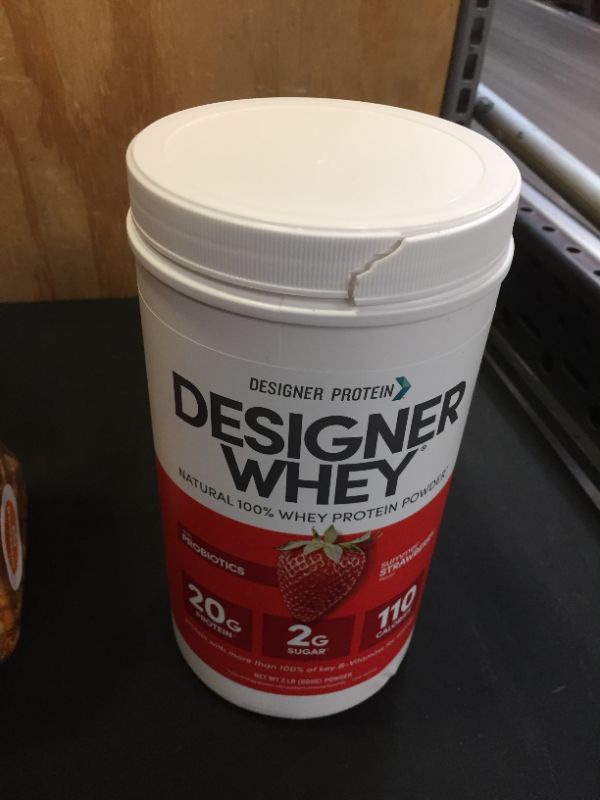 Photo 2 of Designer Protein - Designer Whey Natural 100 Whey Protein Summer Strawberry - 2 lbs. EXP7/2023