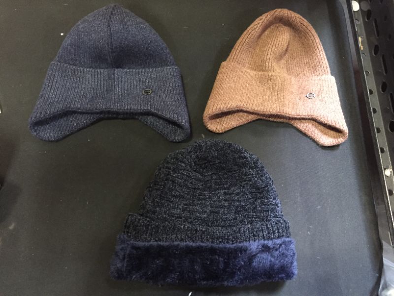 Photo 1 of 3PK HEAVY DUTY ASSORTED BEANIES 