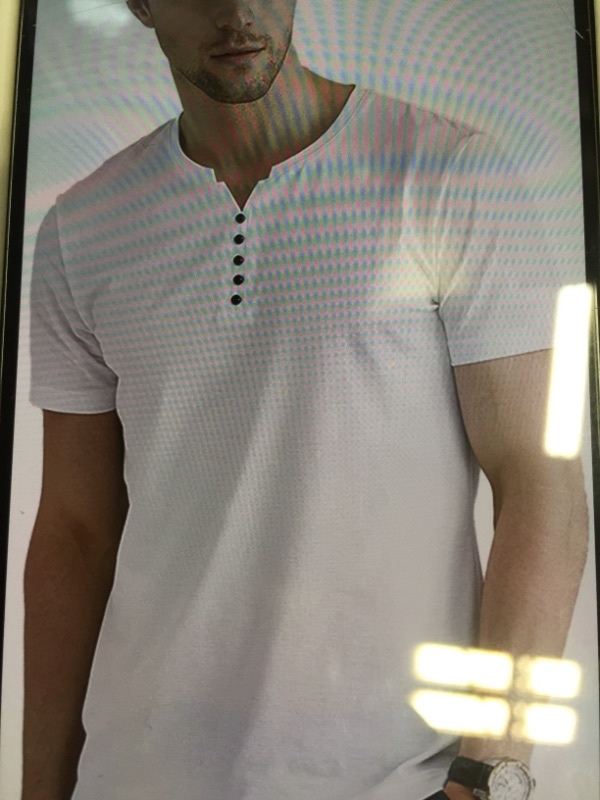 Photo 1 of LECGEE MENS CAWSUAL POLO SHIRTS XL WHITE