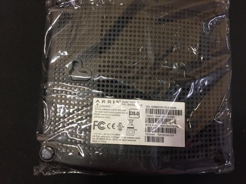 Photo 1 of ARRIS telephony modem TM1602A