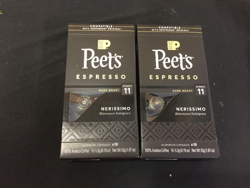 Photo 2 of 2pack--Peet's Espresso Nerissimo Dark Roast Aluminum Capsules - 20ct/1.87oz  exp 11.30.2021