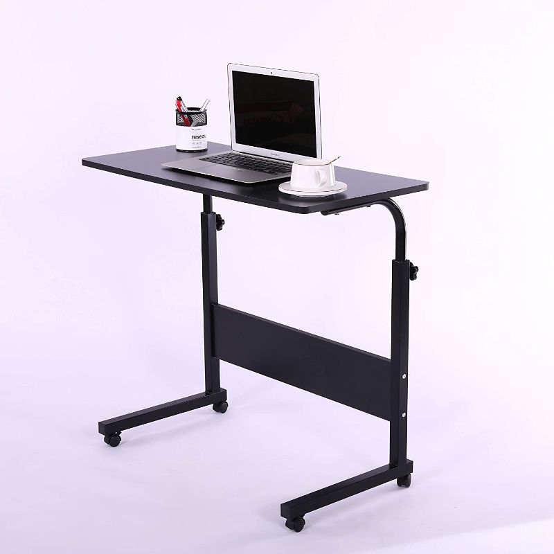 Photo 1 of Fancasa Laptop Cart 31.5" Mobile Table Movable Portable Adjustable Notebook Computer Stand with Wheels (Black)