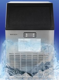 Photo 1 of ROVSUN HZB-45 99Lbs Commercial Ice Maker 270W-500W 115V 60HZ Stainless Steel Black US Plug