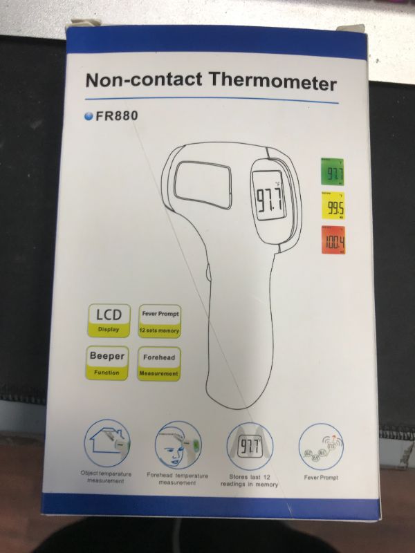 Photo 1 of 5 Pack Infrared forehead thermometer for adults and children, infrared digital thermometer Generic FR880 Batteries Not Included